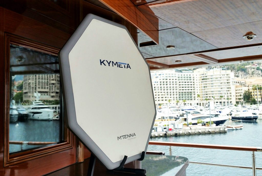 kymeta antenna at monaco yacht show