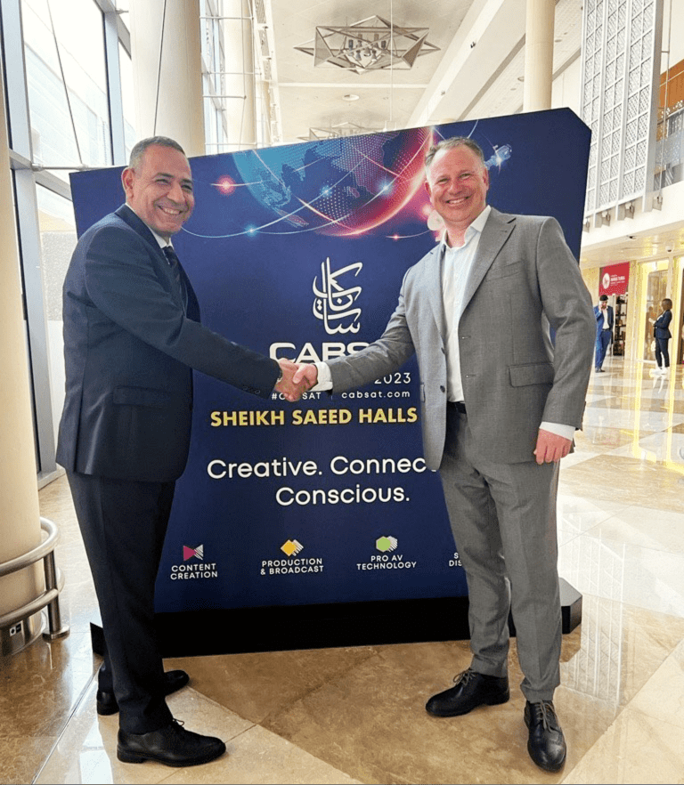 Ahmed Saber, Chief Operating Officer, Ayzan Telecom and Thomas Thorne, Regional Vice President, Europe & Middle East Kymeta