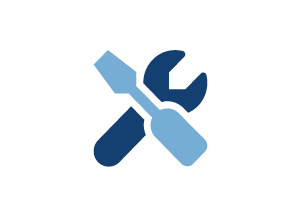 Blue tool icon