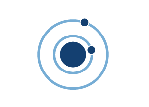 Blue multiple orbits icon